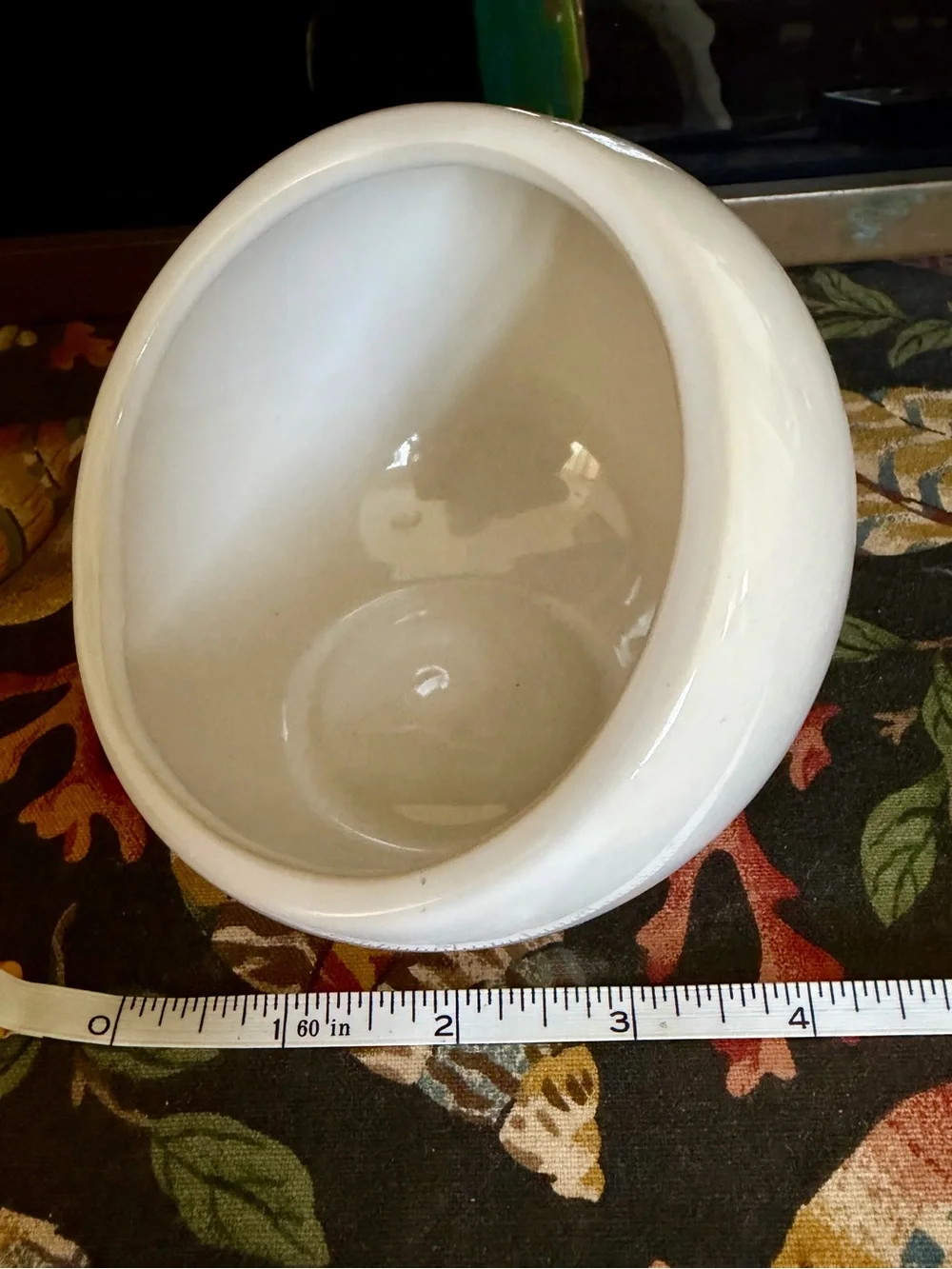 White Ceramic Orb Container/Planter - Modern Home Accents